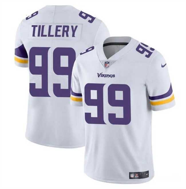 Men & Women & Youth Minnesota Vikings #99 Jerry Tillery White Vapor Untouchable Limited Stitched Jersey